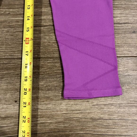 NUX Leggings Large Seamless Moderate Compression Purple High Waist NWT Crop - Picture 8 of 10